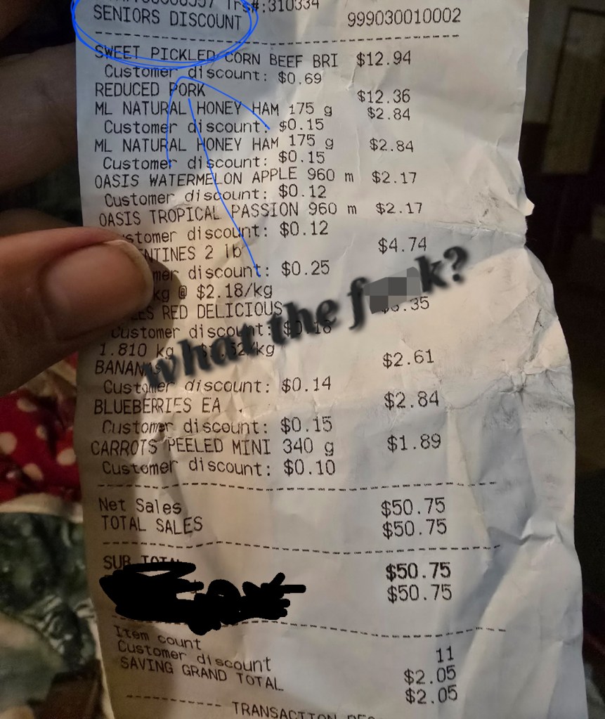 A photo of the bill on Reddit Post.